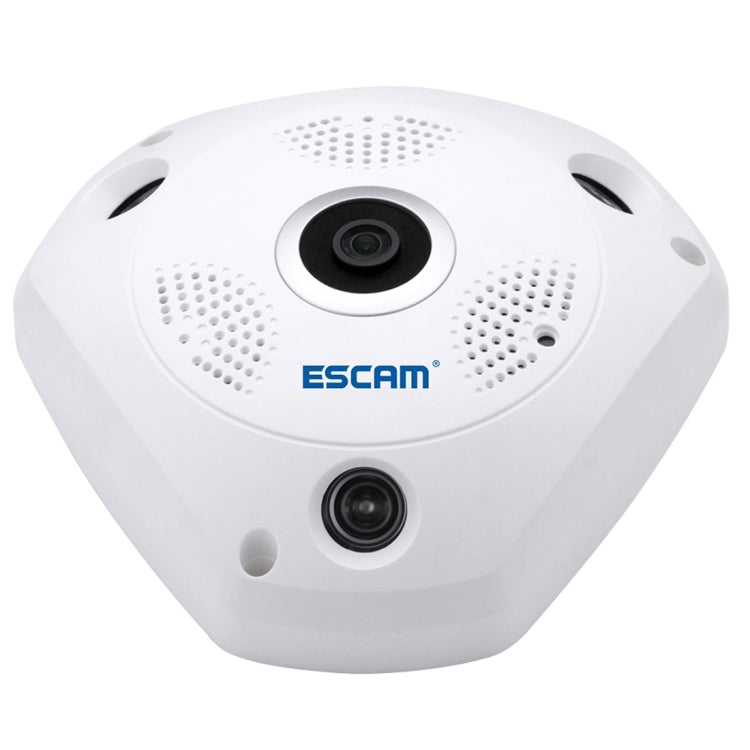 ESCAM Shark QP180 960P 360 Degrees Fisheye Lens 1.3MP WiFi IP Camera, Support Motion Detection / Night Vision, IR Distance: 10m, QP180 ESCAM Shark QP180 960P 360 Degrees Fisheye Lens 1.3MP WiFi IP Camera, Support Motion Detection / Night Vision, IR Distance: 10m, QP180